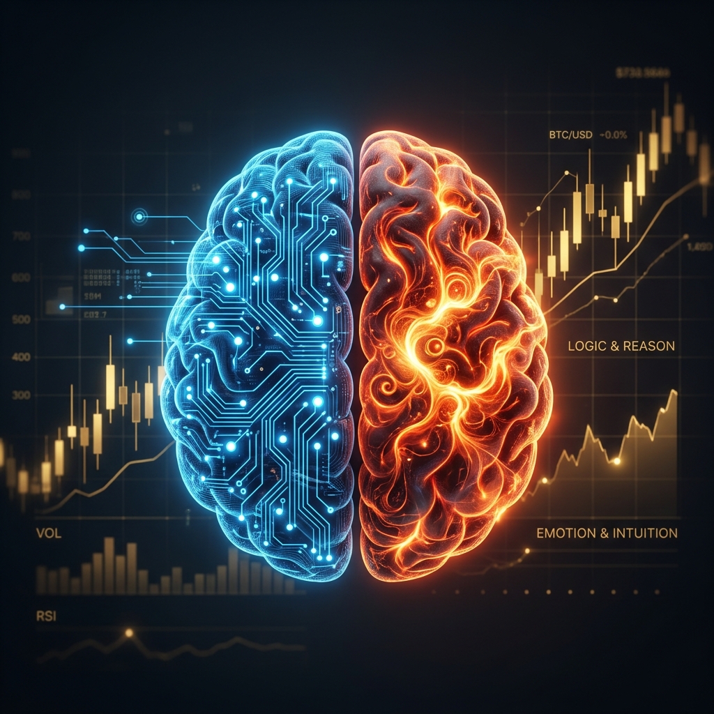 Trading Psychology Brain Concept